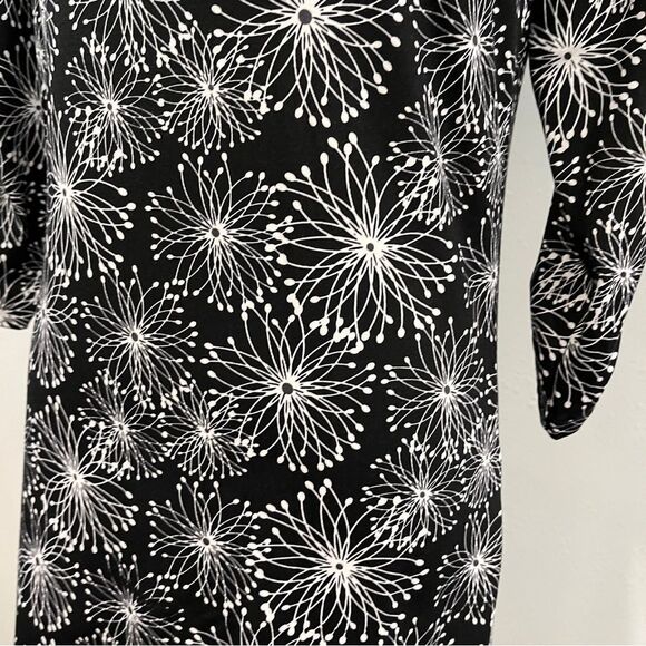 Soybu Black and White Sheath Dress with Long Sleeve size Small - Picture 3 of 11